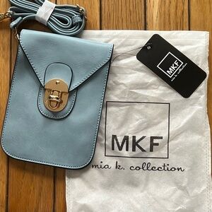 MKF Mia K. Collection Havana II Light Blue Crossbody Phone Bag